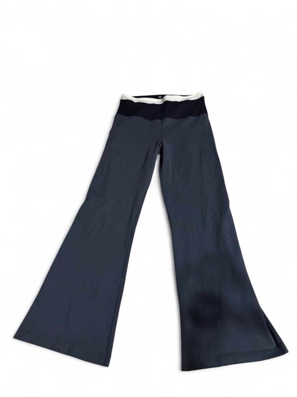 lululemon athletica women’s Navy Wide-Leg Leggings with Contrast Waistband
